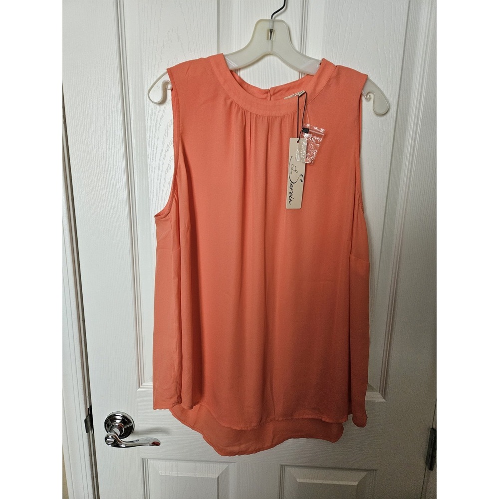 NWT Les Serein Woman's Sleeveless Coral Top Tunic - 2X